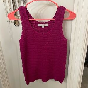 Loft crochet tank